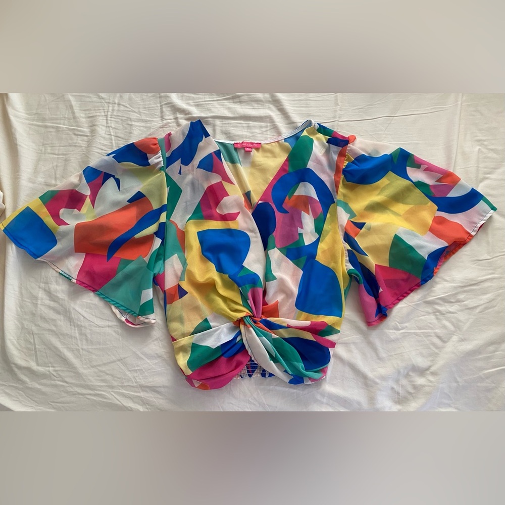 Flying Tomato Multicolor Abstract Blouse